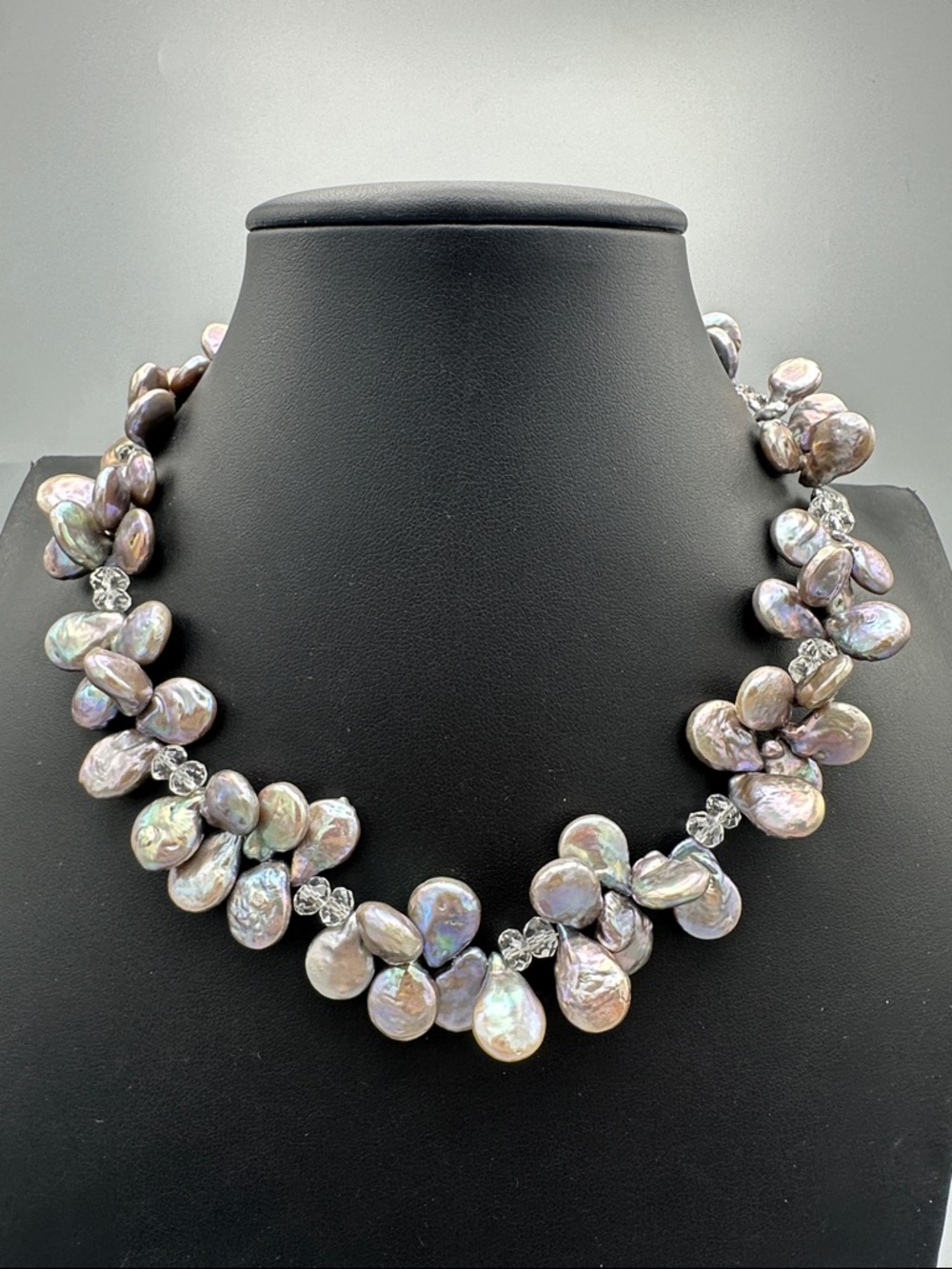 Genuine Freshwater Pearl Cluster Necklace